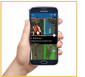 Dove Blasters mobile app showing dove hunting property reservations on a smartphone screen